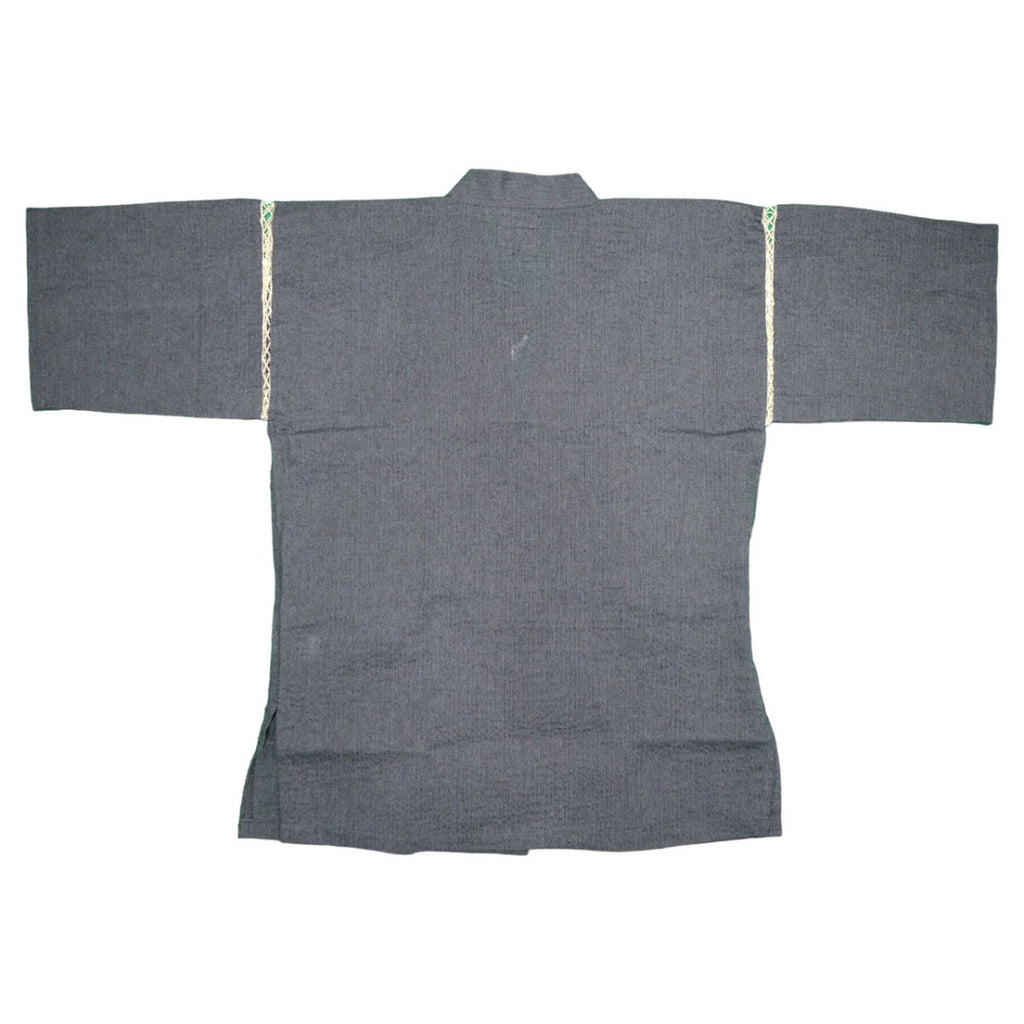 Men's Cotton Dark Gray Plain Jinbei (L, LL, 3L) - shimazakura