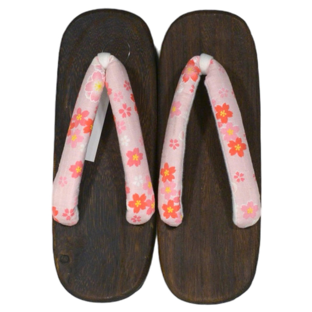 Women's Pink Sakura Blossom Geta Sandals <7 1/2" ~ 9"> - shimazakura