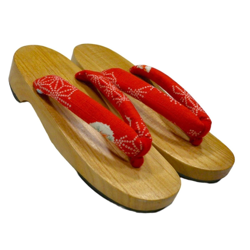 Women's Red Goldfish Geta Sandals <6 1/2"-8"> - shimazakura