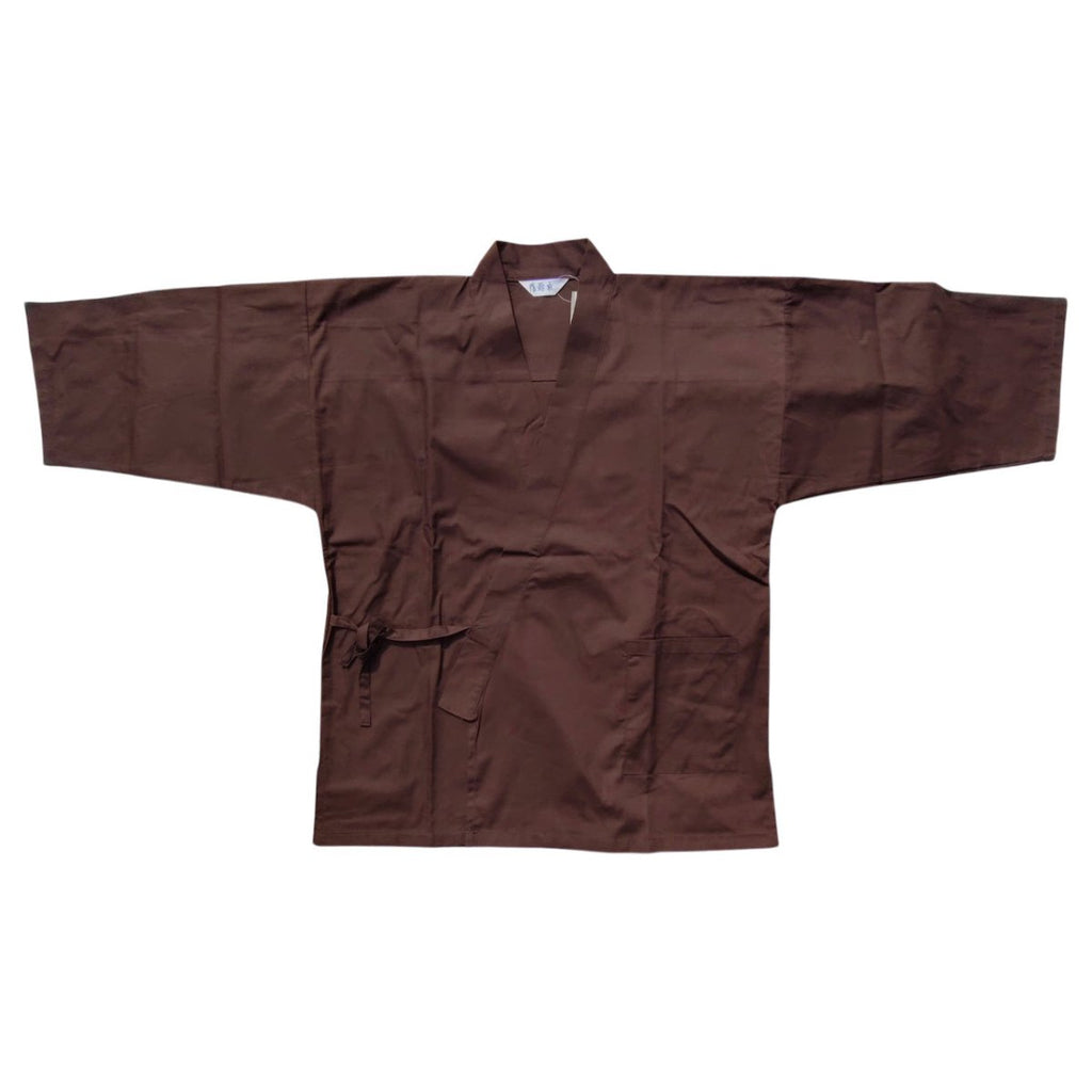 Men's Brown Stylish Mix Fiber Samue 2 Piece set / L, 3L - shimazakura