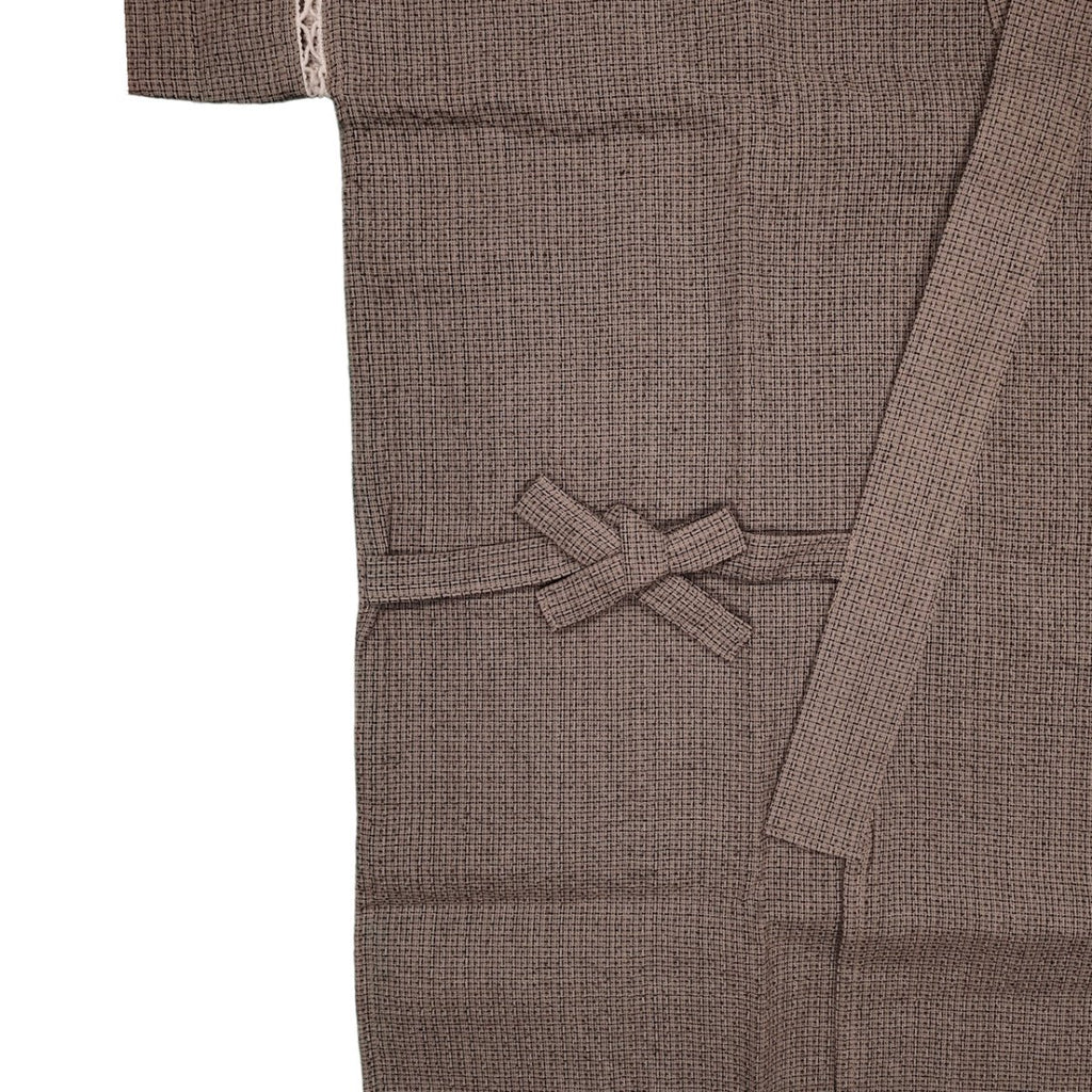 Men's Cotton Tasty Brown Plain Jinbei (L, LL, 3L) - shimazakura