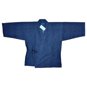 Men's Heavy Duty Indigo Cotton Denim Samue 2 Piece set / L, LL, 4L - shimazakura