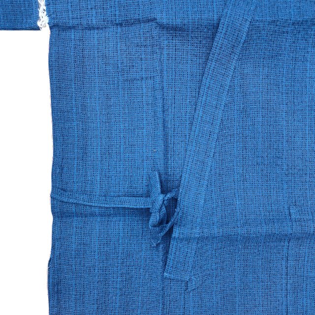 Men's Mix Fiber Plain Blue Jinbei (L, LL) - shimazakura