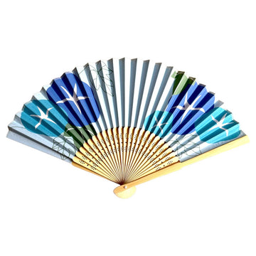 Sensu Fan Blue Morning Glory - shimazakura