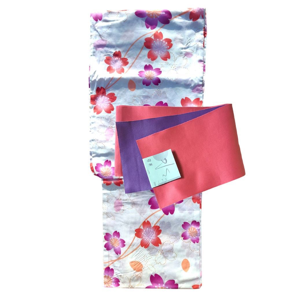 Women's Cotton Pink Cherry Blossom Yukata (YUKATA ONLY) - shimazakura