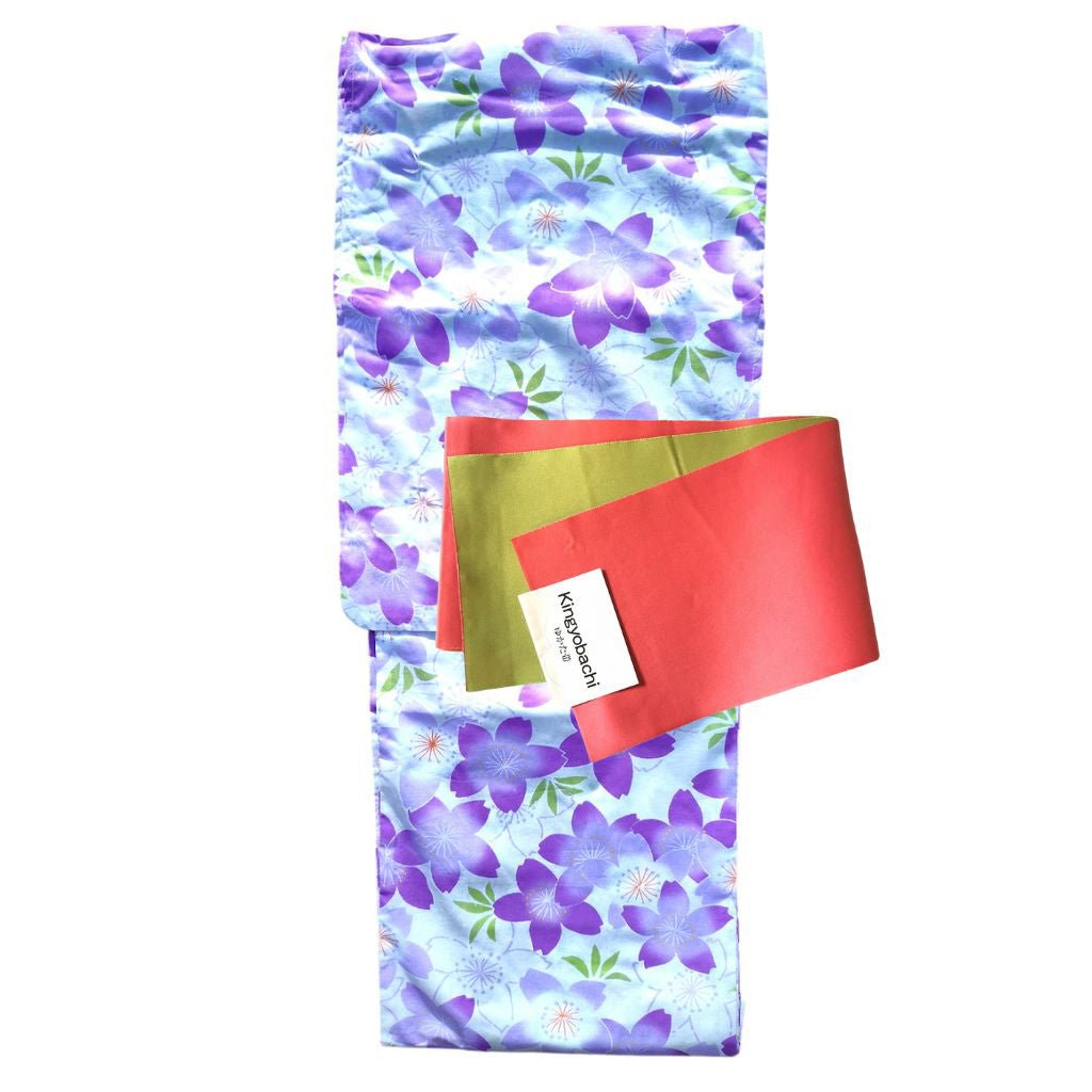 Women's Cotton Pretty Pink Flower Yukata (YUKATA ONLY) - shimazakura