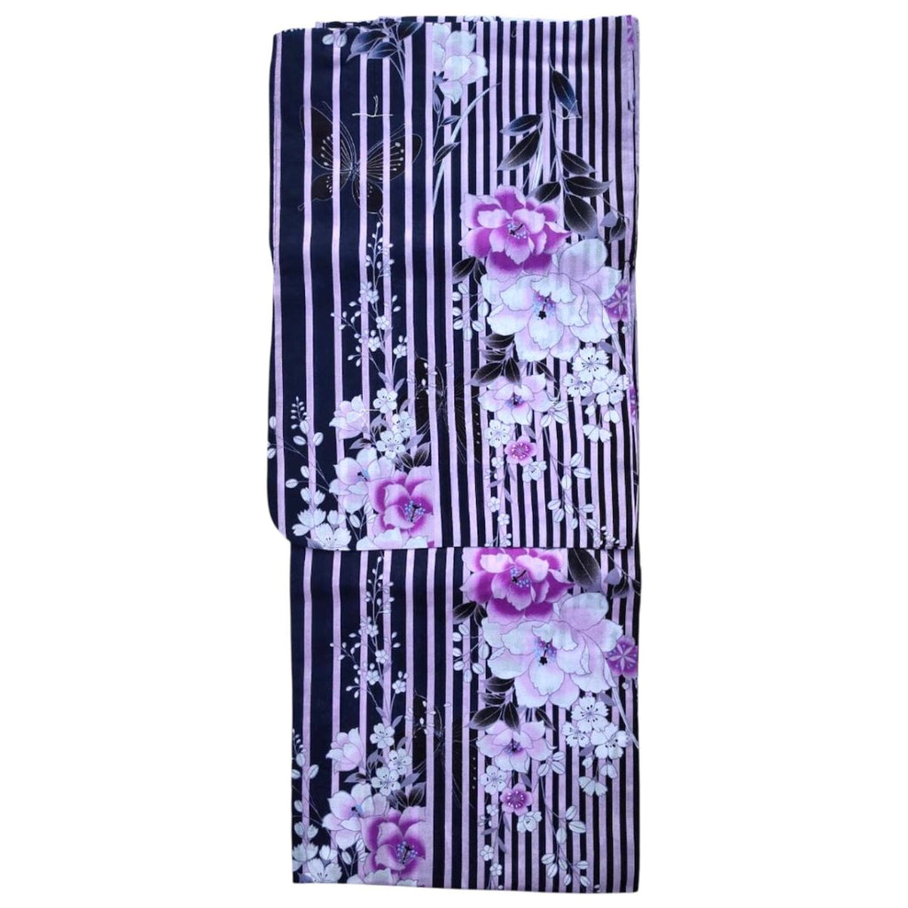 Women's Cotton Purple Peony Yukata (YUKATA ONLY) - shimazakura