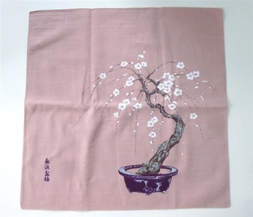 Furoshiki Handkerchief Mauve Pink Blossom Bonsai - shimazakura