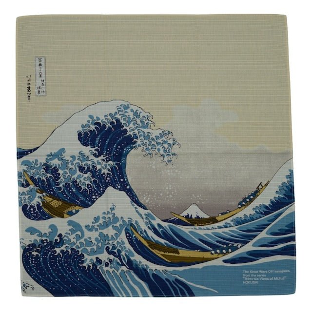 Furoshiki Japanese Famous Wave and Mt. Fuji Art - shimazakura