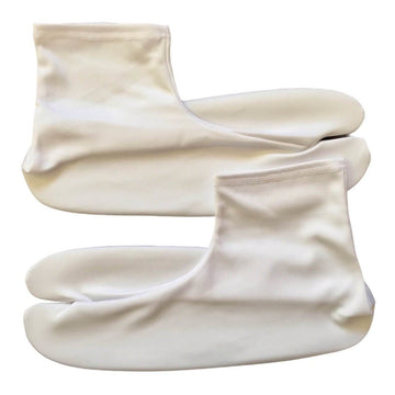 Men's and Women's Stretchy White Tabi Socks <25-26cm> - shimazakura