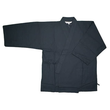 Men's Black Cotton Samue 2 Piece set / L, 3L - shimazakura