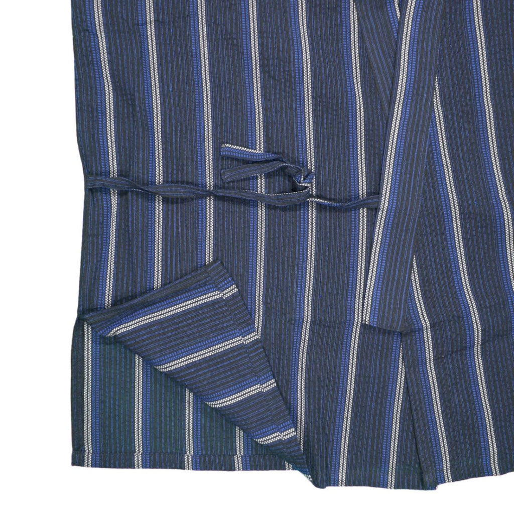Men's Navy Design Stripe Cotton Jinbei ( 4L) - shimazakura