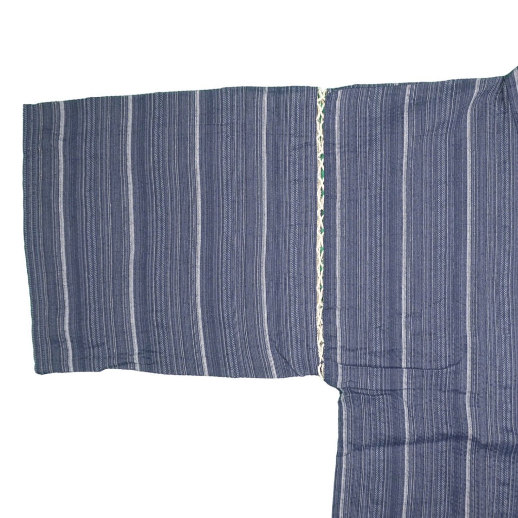 Men's Navy Design Stripe Jinbei (M, LL) - shimazakura