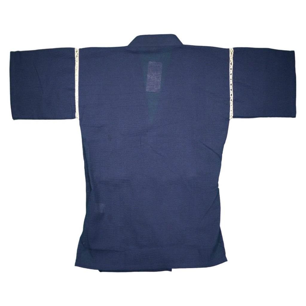 Men's Plain Navy Cotton Jinbei (M, L, LL,3L, 4L) - shimazakura