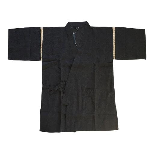 Men's Plain Slate Gray Cotton Jinbei <M, L> - shimazakura