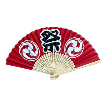 Sensu Fan Red Matsuri - shimazakura