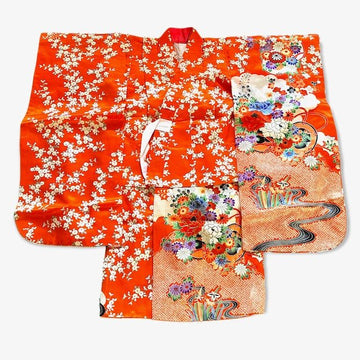 USED (Girls) 753 Kimono set 3yrs #G005 (FREE SHIPPING) - shimazakura
