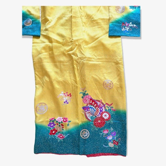 USED (Girls) 753 Kimono set 7yrs #G001 (FREE SHIPPING) - shimazakura