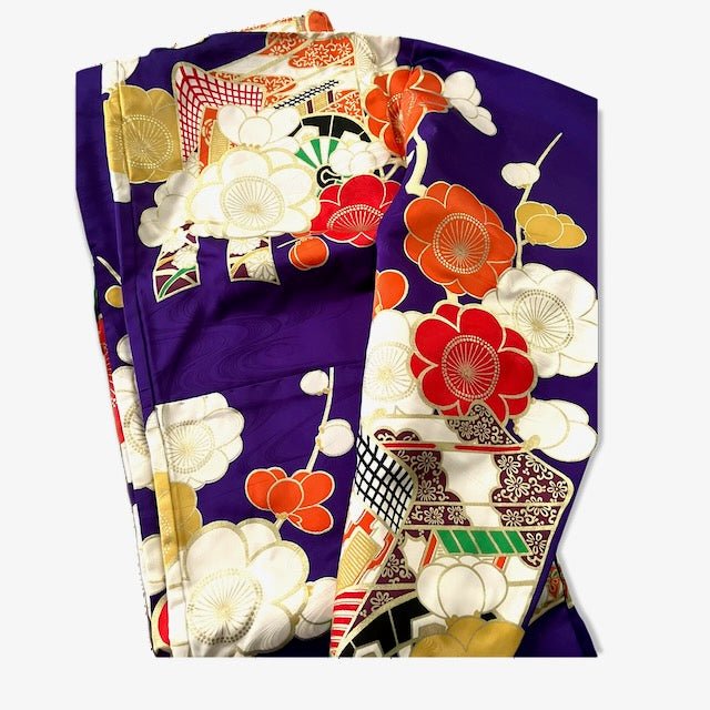 USED (Women) Furisode Kimono Juban BULK set #41 (FREE SHIPPING) - shimazakura