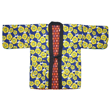 Women's "Flower / Animal" Reversible Hanten Jacket (M size) - shimazakura