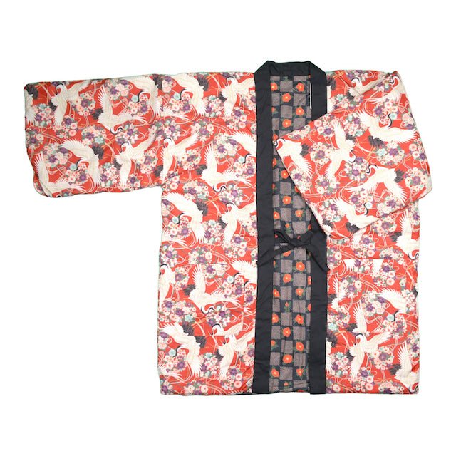Women's Marumon Snow Bunny Reversible Hanten Jacket / Free size - shimazakura