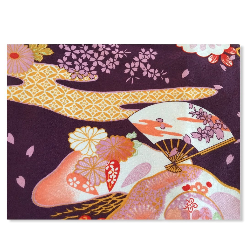 Women's Modern Style 2 piece Purple Koten Kimono - shimazakura