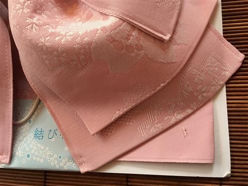 Women's Soft Pink Cherry Blossom Yukata Pre-tied Obi - shimazakura