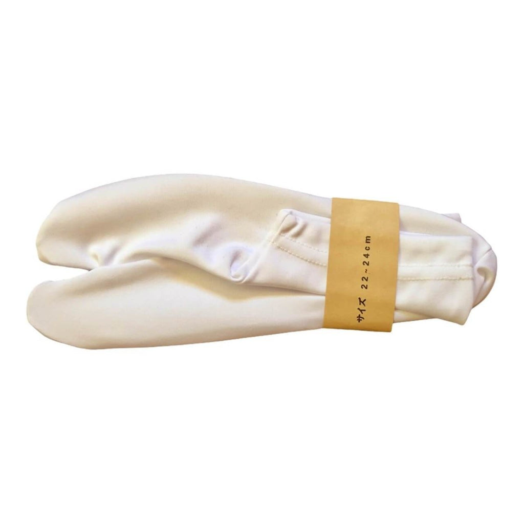 Women's White Stretchy Tabi Socks <22-24cm> - shimazakura